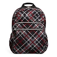 Vera Bradley Women's Performance Twill XL Campus Backpack, Paris Plaid, One Size