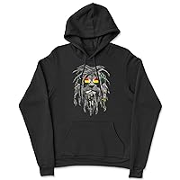 ShirtBANC Rasta Lion Hoodie Green Dreads And Joint Reggae Inspired Vibe Sweater