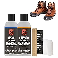 Gear Aid Revivex Leather Boot Care Kit with Water Repellent, Cleaner, Brush and Cloth
