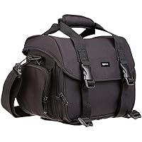 Amazon Basics Large DSLR Gadget Bag, Black with Grey Interior