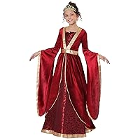 Enchanting Renaissance Aura: Deluxe Girls' Maiden Costume - Transport to a Time of Splendor and Nobility!