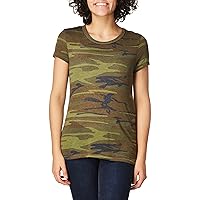 Alternative Women's Shirt, Classic Triblend Paterned Eco Ideal Short Sleeve Tee