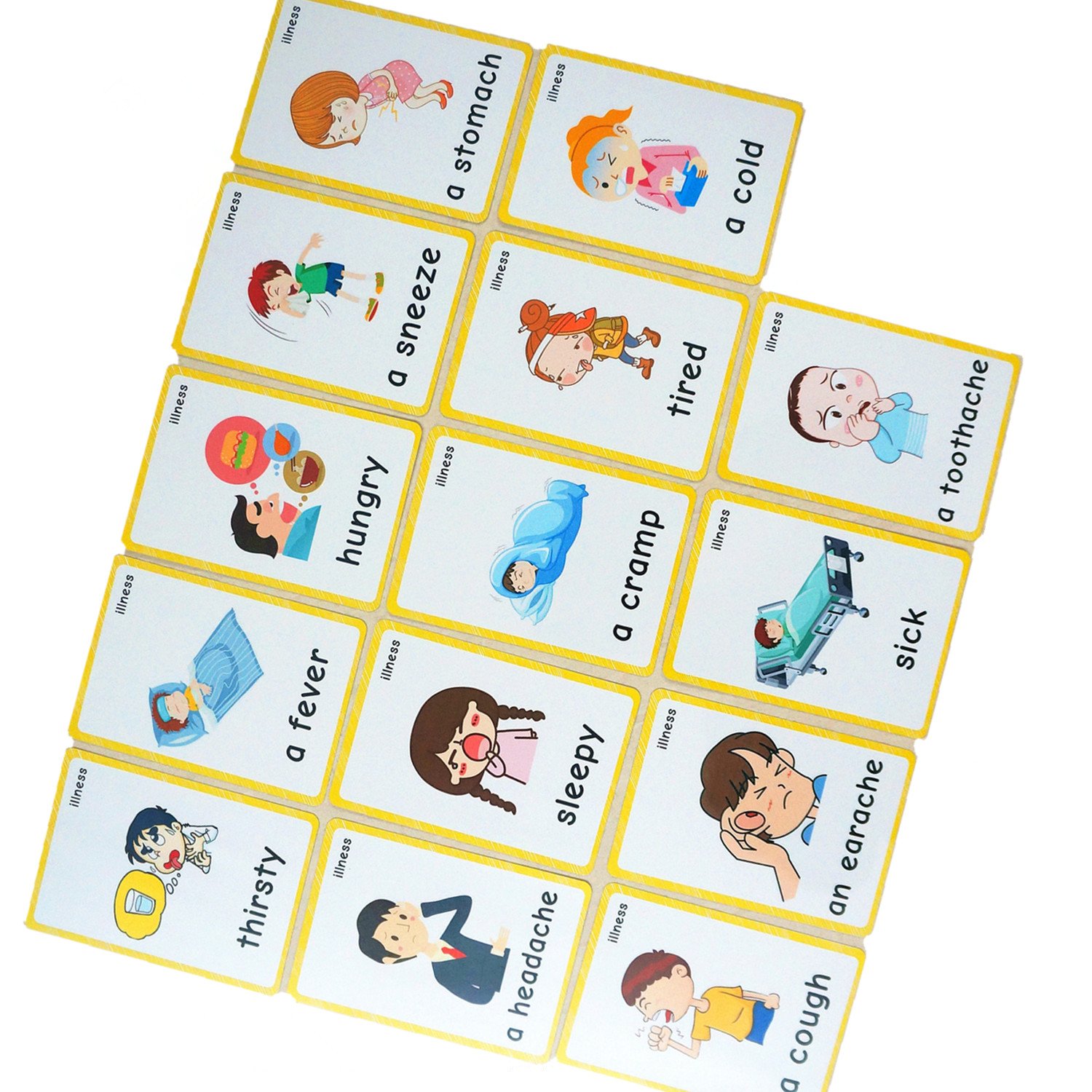 36 Pieces Kids Toddlers Playing Flashcards Activity Educational Pocket Cards 