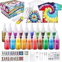 Tie Dye Kit for Kids Adults - Arts and Crafts Toy for Girls & Boys Ages 6-12 - Fabric Tye Dye Craft Kits 20 Colors, Birthday Christmas Gifts for Kids 3 4 5 6 7 8 9 10+