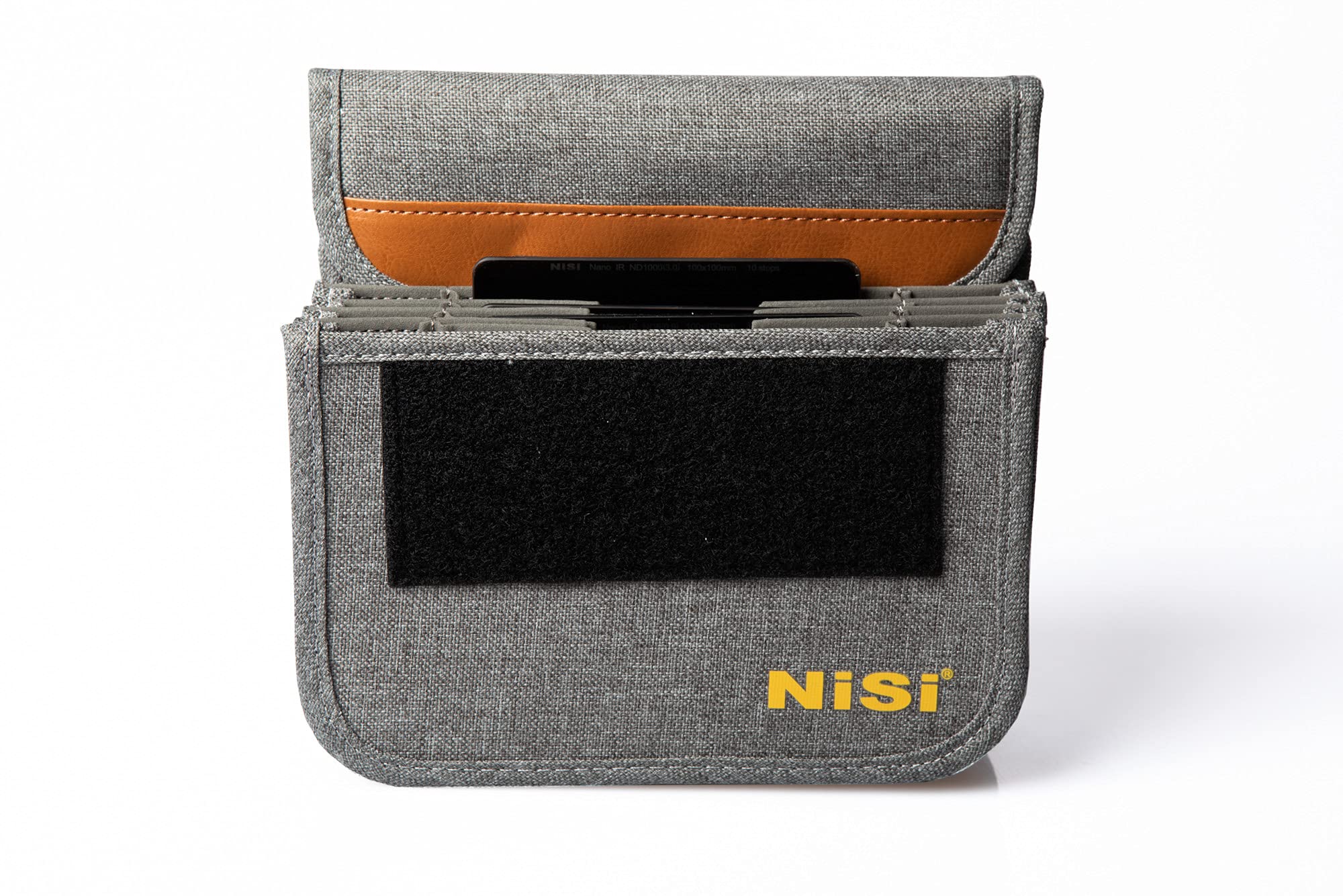 NiSi Caddy 9 Carry Pouch | Holds up to 9 Pcs Square (100x100mm) or Rectangular (100x150mm) Camera Lens Filters | Shock-Proof, Water Resistant, Easy Access, Straps for Cross-Body and Tripod Mounting