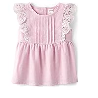 Gymboree Baby Girls' and Toddler Short Sleeve Linen Top