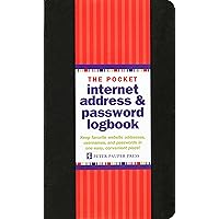 Pocket-Sized Internet Address & Password Logbook (removable cover band for security)
