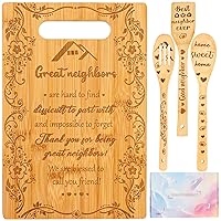 Neighbor Gifts,Thank You Gifts for Neighbors,Housewarming Gift for New Neighbors Ideas,Neighbors Bamboo Cutting Board Set Gift for Neighbors Kitchen,7