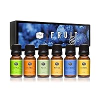 Fragrance Oil Fruit Set | Orange, Mango, Apple, Blueberry, Banana, and Pear Candle Scents for Candle Making, Freshie Scents, Soap Making Supplies, Diffuser Oil Scents