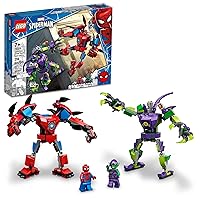 Lego Marvel Spider-Man & Green Goblin Mech Battle 76219 Building Kit Super-Hero Mech Gift for Kids Aged 7+ (298 Pieces)