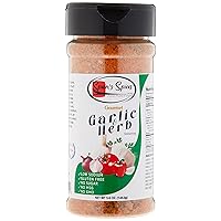 Spain's Spices Gourmet Garlic & Herb Seasoning - Low Sodium, Gluten Free, Sugar Free, No MSG, No GMO, No Preservatives - Garlic and Balance Blend of Herbs Use Daily for Preparing All Foods (5.6 oz)