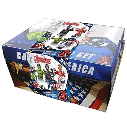 Imagine by Rubie's Marvel Avengers Play Trunk with Iron Man, Captain America, Hulk, Black Panther Costumes/Role Play * Amazon Exclusive , Multi-color