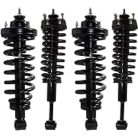 Evan-Fischer Front and Rear Shock Absorber and Strut Assembly Compatible with 2007-2010 Ford Explorer Sport Trac Set of 4, 4WD