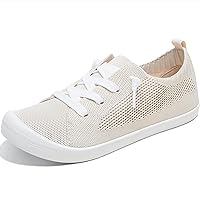 ALTOCIS Women's Knit Slip On Sneakers Ladies Elastic Low Top Flats Lightweight Breathe Mesh Fashion Sneakers Cute Flying Woven Loafers