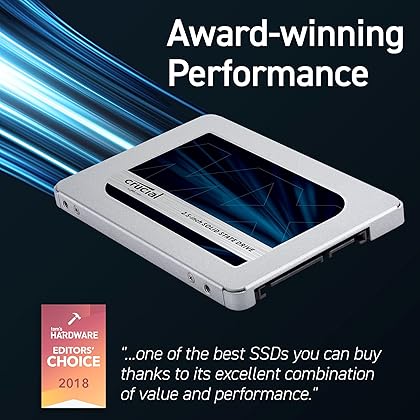 Crucial MX500 1TB 3D NAND SATA 2.5 Inch Internal SSD, up to 560MB/s - CT1000MX500SSD1(Z)