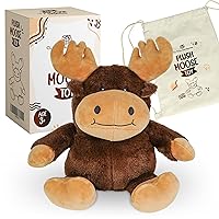 3lbs Weighted Stuffed Animal Moose - Cute Stuffed Animal for Children 3+ Years Old - Weighted Plush Animals - Microwave & Freezer Safe - Plush Toy Sleeping Pillow for Kids