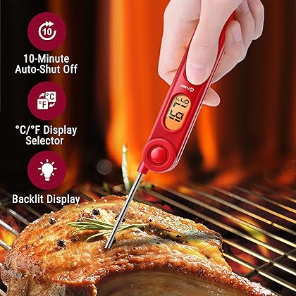 ThermoPro TP03 Digital Meat Thermometer for Cooking Kitchen Food Candy Instant Read Thermometer with Backlight and Magnet for Oil Deep Fry BBQ Grill Smoker Thermometer