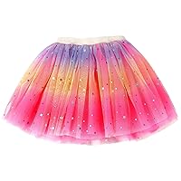 Simplicity Baby Girl's Rainbow Tutu Skirt 4-Layer Tulle Princess Ballet Dress