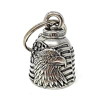 Bravo Bells US Flag Eagle Bell - Biker Bell Accessory or Key Chain for Good Luck on the Road