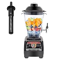 Huanyu 200 oz Commercial Blender Large Capacity Professional Multi-functional Mixer Crush Machine Speed Adjustable Max.57000 RPM for Soy Milk Vegetable Fruit Smoothie with Faucet