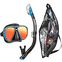 Sport Adult Powerview Mask and Dry Snorkel Combo