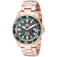 Men's Scuba 200 Automatic Stainless Steel Strap, Rose Gold, 22 Casual Watch (Model: SP4323)