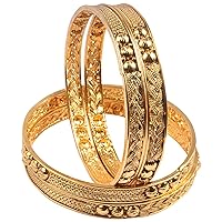Traditional Gold Plated Fashion Polki Indian Bangle Bracelet Partywear Ethnic Jewelry (2.4)