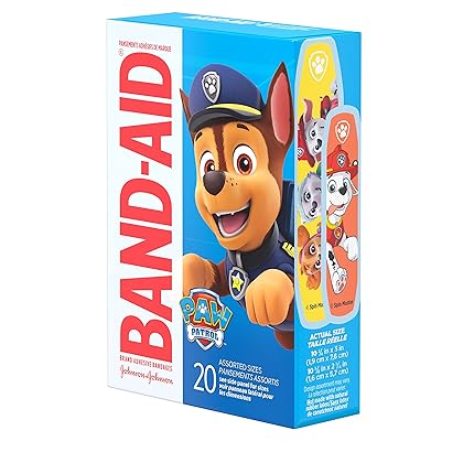 Band-Aid Brand Adhesive Bandages for First Aid, Nickelodeon PAW Patrol, Assorted, 20 ct