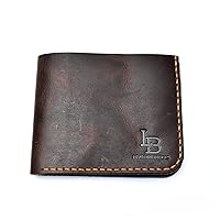 LeatherBrick Antique Bi-Fold 6 Slot Wallet | Pure Leather Wallet | Handmade Leather Wallet | Oil Pullup Leather | Chestnut Brown Color