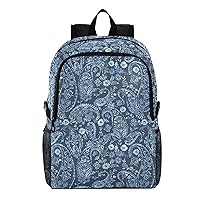 ALAZA Paisley?floral Blue Lightweight Weekender Bag Backpack Daypack