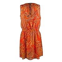 Lauren Ralph Lauren Women's Sleeveless Paisley Blouson Dress-M-14 Multi