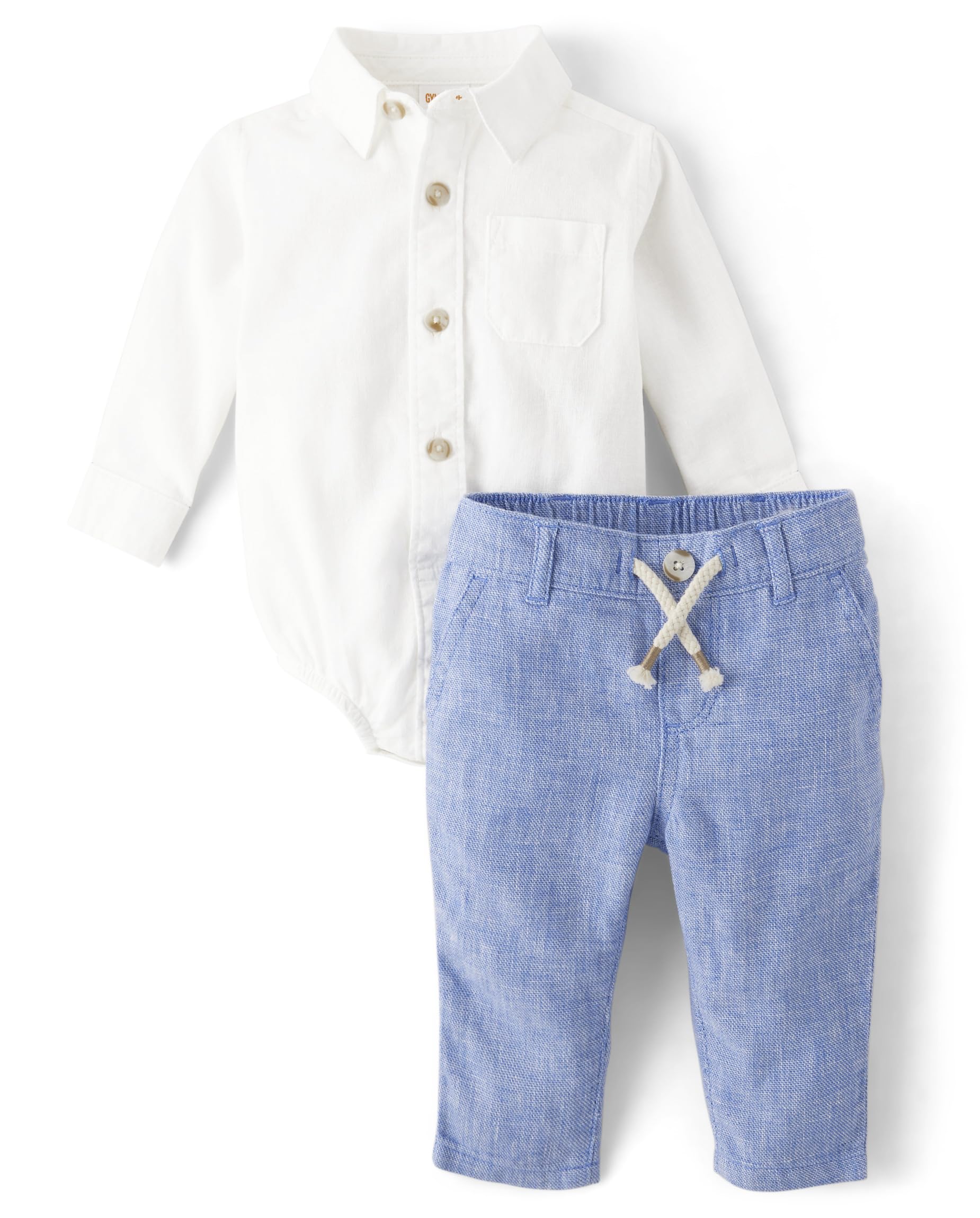 Gymboree baby-boys 2-piece Special Occasion Top and Pant Suspender Set Seasonal