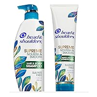 Supreme Anti Dandruff Shampoo and Conditioner Set, Sulfate Free, Argan & Jojoba Oil, For Dry Scalp, Nourishes & Smooths, Safe for Color Treated Hair, 11.8 & 9.4 Fl Oz