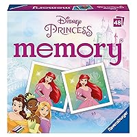Disney Princess Mini Memory Game - Matching Picture Snap Pairs for Kids Age 3 Years Up - Educational Todder Toy