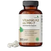 Futurebiotics Vitamin K2 as MK-7 100 mcg, Supports Strong Bones- Non-GMO, 300 Vegetarian Capsules