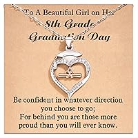 Graduation Gifts for Her 2024, Graduation Necklace for 5th Fifth 8th 6th College Law Middle High School Master Degree Nurse Phd Graduation Jewelry Gifts for Girls Daughter Best Friend