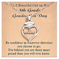 Shonyin Graduation Gifts for Her 2024, Graduation Necklace for 5th Fifth 8th 6th College Law Middle High School Master Degree Nurse Phd Graduation Jewelry Gifts for Girls Daughter Best Friend