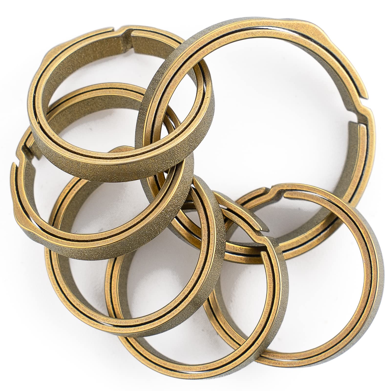 TISUR Gold Titanium key rings heavy duty, key chain rings keyring keychain  for men women, quick release key ring