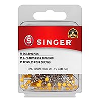SINGER 00351 Ball Head Quilting Pins, 75-Count,