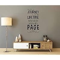 The Journey of a Lifetime - Reading - Stories - Books - Library - Wall Art Vinyl Decal Sticker Made in USA
