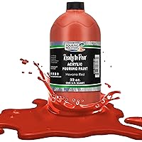 Pouring Masters Havana Red Acrylic Ready to Pour Pouring Paint - Premium 32-Ounce Pre-Mixed Water-Based - for Canvas, Wood, Paper, Crafts, Tile, Rocks and More