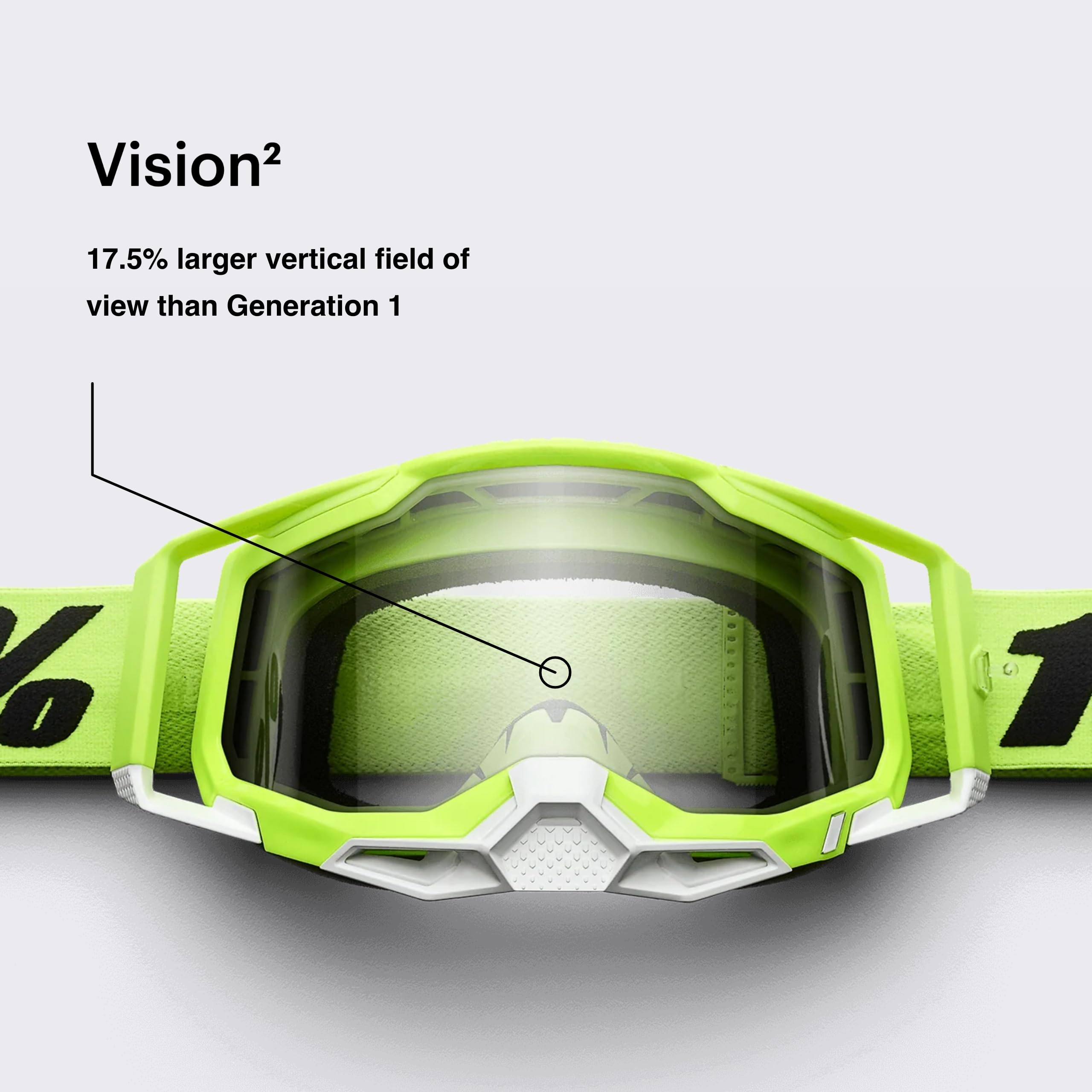 100% STRATA 2 Goggles - Sports Goggles for Motocross & Mountain Biking - Eyewear for Bike Riders - Motocross Goggles for Men