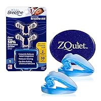 ZQuiet Anti-Snoring Mouthpiece Solution, 2 Size Comfort System Starter Kit + Nasal Dilator (2 Pack / 30 Day Supply) - Made in USA & FDA Cleared