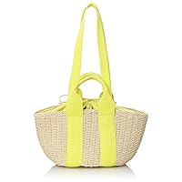 Maison Vale Women's Double Handle Basket Bag, yellow (40)