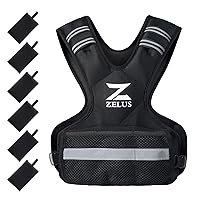 ZELUS Weighted Vest for Men and Women | 4-10lb/11-20lb/20-32lb Vest with 6 Ironsand Weights for Home Workouts | Adjustable Body Weight Vest Exercise Set for Cardio and Strength Training