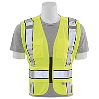 ERB 61303 S368 5 Point Break Away ANSI 207 Public Safety Vest, Lime, 3X-Large/4X-Large