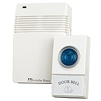 Voye 72-20488, White, Everyday Home Wireless Wall Mount Doorbell – Easy to Install with 10 Different Adjustable Volume Chimes – 250 ft. Range, 1.2