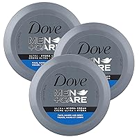 Dove Men+Care Ultra Hydra Cream, Face, Hands and Body care, All Skin Types, 3-Pack of 5.07 Oz Each, Jar