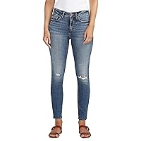 Silver Jeans Co. Women's Suki Mid Rise Curvy Fit Skinny Jeans