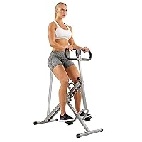 Sunny Health & Fitness Row-N-Ride Squat Assist Trainer for Glutes & Legs Workout With Adjustable Resistance, Optional Full Motion & Smart Connected Fitness App